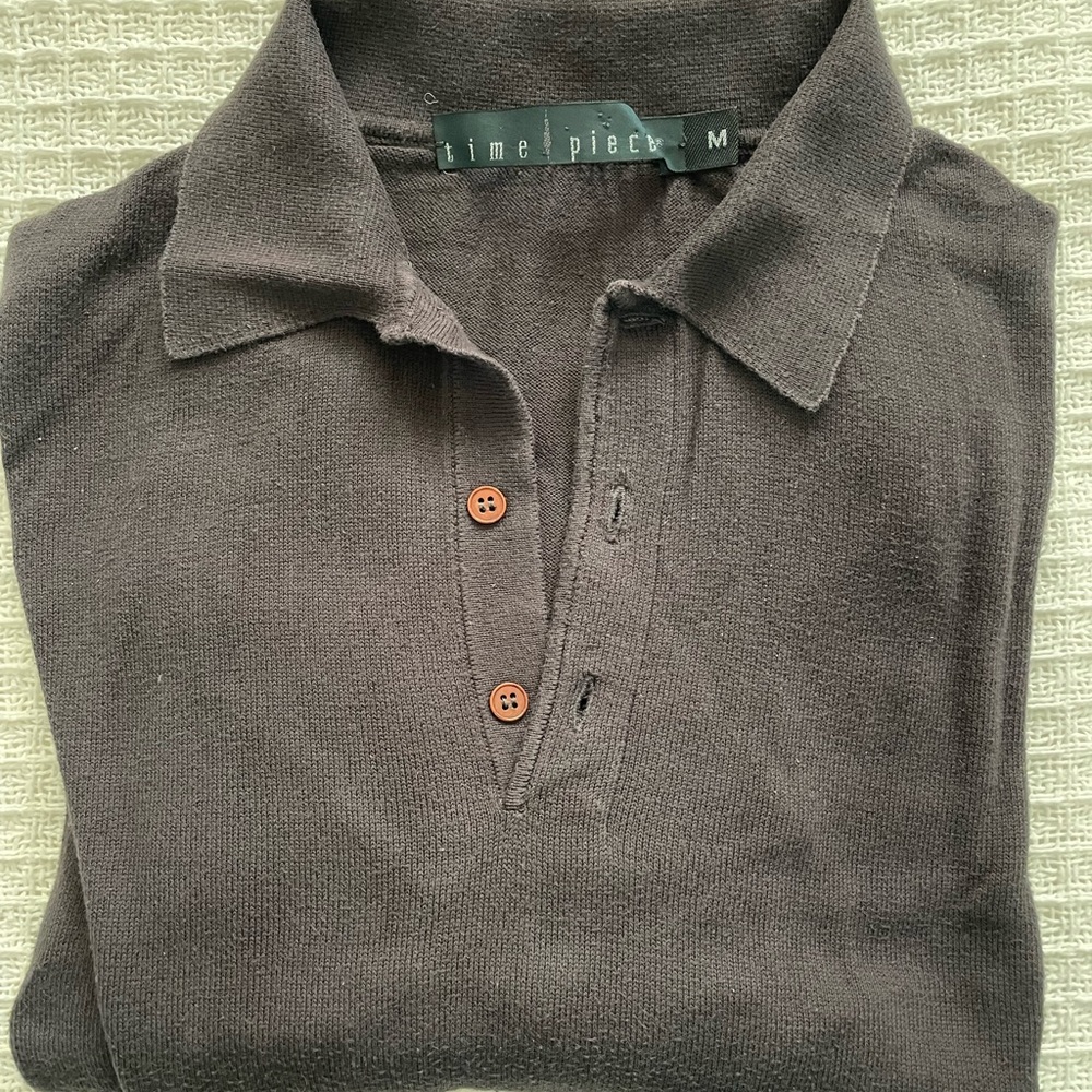 Time Pieces Men’s Fased Black Sweater